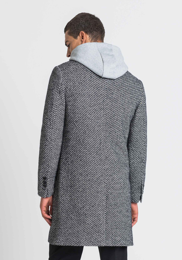 “COLIN” SLIM FIT COAT IN WOOL-COTTON BLEND - Antony Morato Online Shop
