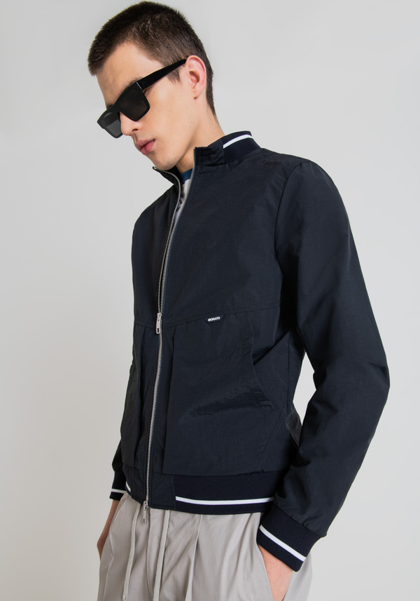 REGULAR-FIT JACKET IN COTTON AND TECHNICAL FABRIC BLEND - Antony Morato Online Shop