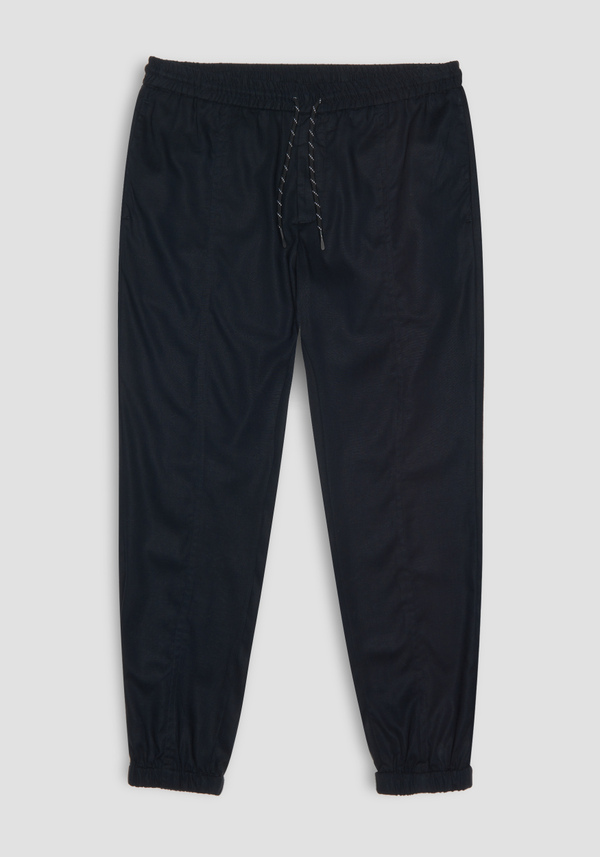STRETCH LYOCELL CARROT-FIT TROUSERS WITH DRAWSTRING - Antony Morato Online Shop