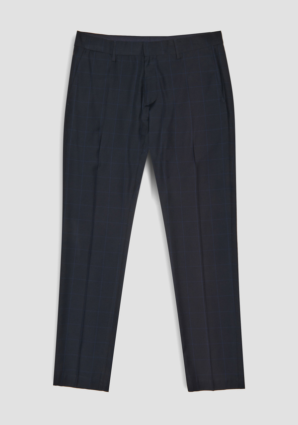“BONNIE” SLIM FIT TROUSERS WITH CHECK PATTERN - Antony Morato Online Shop