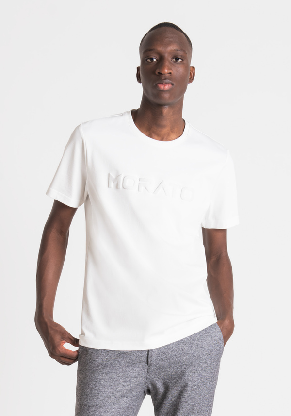 SLIM FIT T-SHIRT IN COTTON WITH LOGO - Antony Morato Online Shop