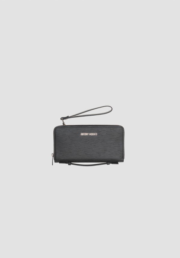 POUCH IN FAUX LEATHER WITH PALMELLATO EFFECT - Antony Morato Online Shop