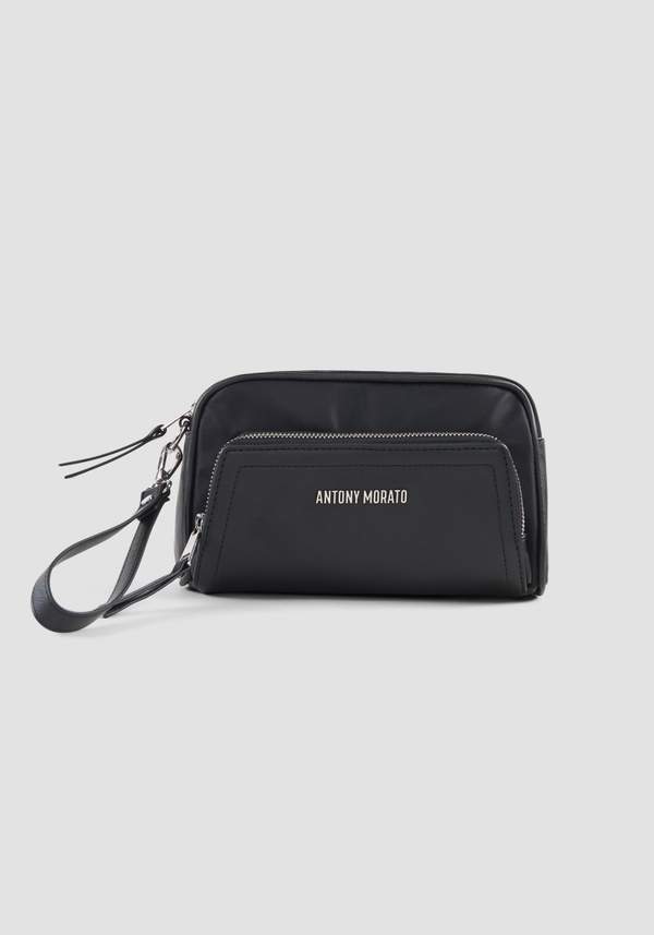 POCHETTE BAG WITH POCKET IN NYLON AND FAUX LEATHER - Antony Morato Online Shop