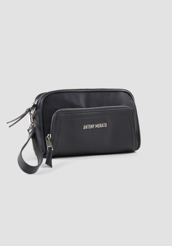POCHETTE BAG WITH POCKET IN NYLON AND FAUX LEATHER - Antony Morato Online Shop