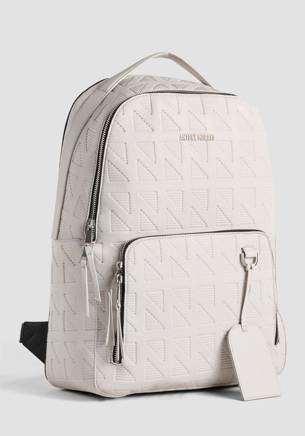 BACKPACK IN FAUX LEATHER WITH GEOMETRIC PATTERN - Antony Morato Online Shop
