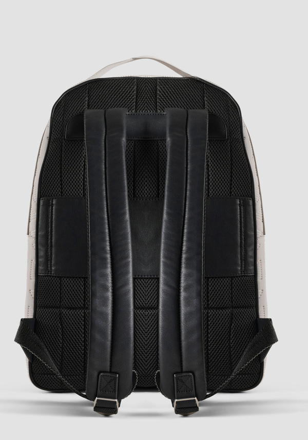 BACKPACK IN FAUX LEATHER WITH GEOMETRIC PATTERN - Antony Morato Online Shop