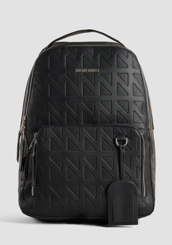 BACKPACK IN FAUX LEATHER WITH GEOMETRIC PATTERN - Antony Morato Online Shop