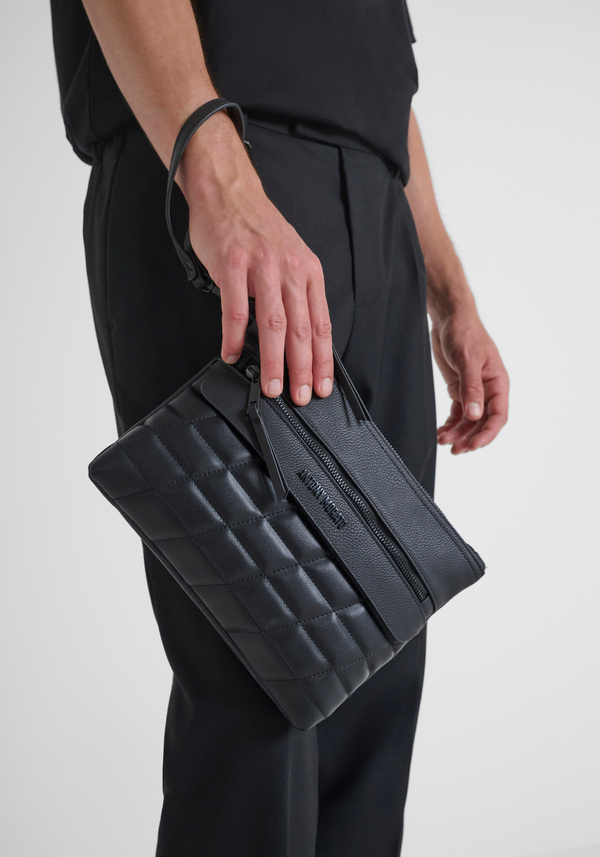 IMITATION LEATHER QUILTED POUCH - Antony Morato Online Shop