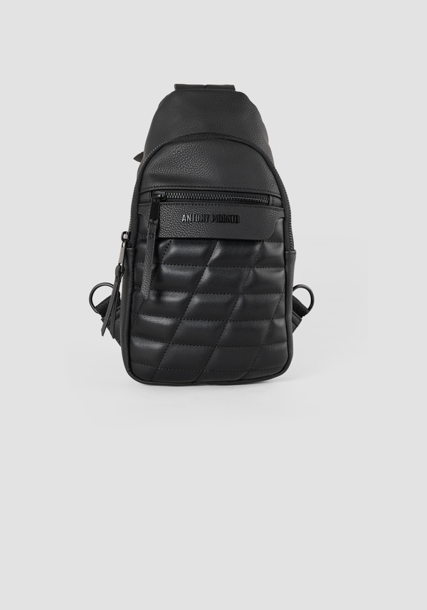 ONE SHOULDER QUILTED LEATHER IMITATION LEATHER BACKPACK - Antony Morato Online Shop