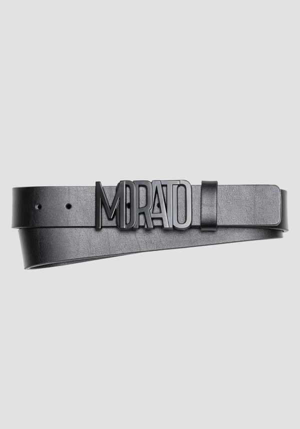 CEINTURE EN CUIR VÉRITABLE AVEC PLAQUE « MORATO » - Antony Morato Online Shop