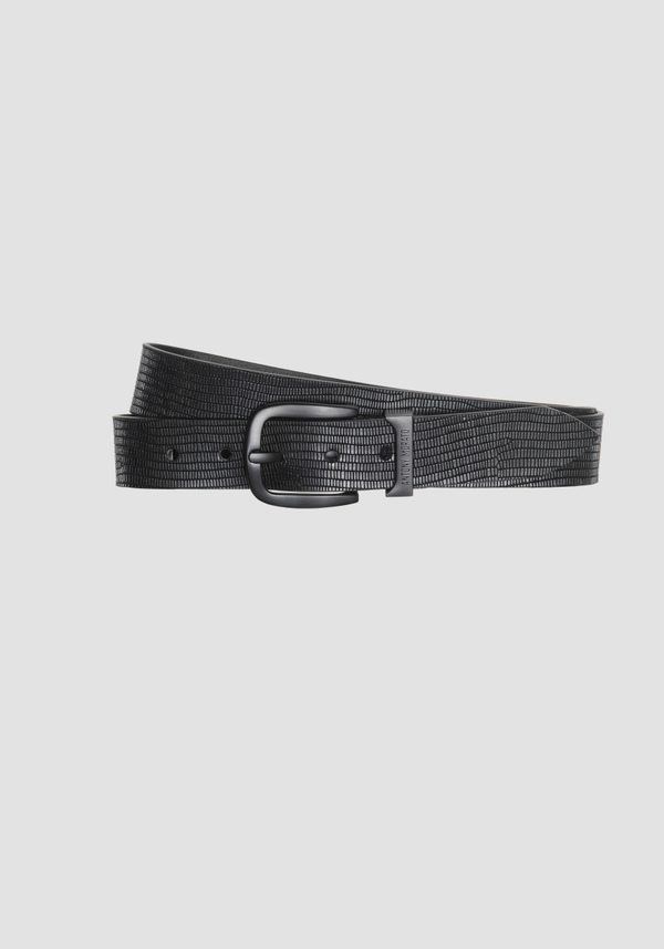 35MM LEATHER BELT WITH BUCKLE - Antony Morato Online Shop