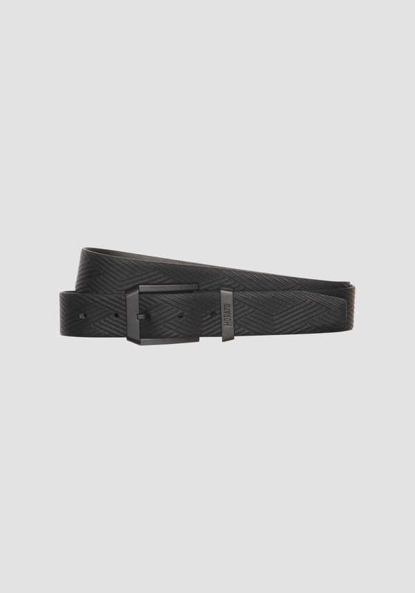 LEATHER BELT WITH BUCKLE HEIGHT 35MM - Antony Morato Online Shop