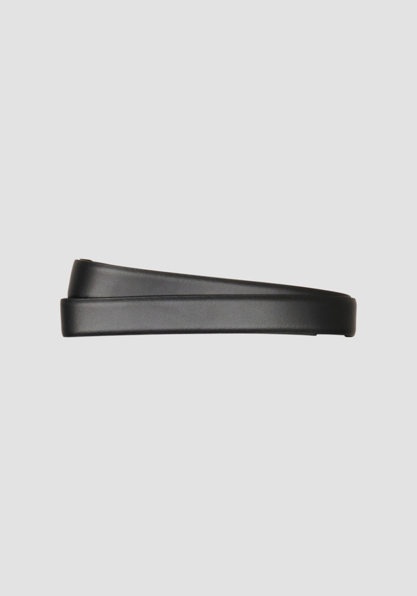 LEATHER BELT WITH LOGO PLAQUE - Antony Morato Online Shop
