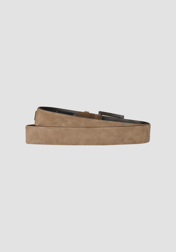 SUEDE BELT WITH LOGOED LOOP - Antony Morato Online Shop