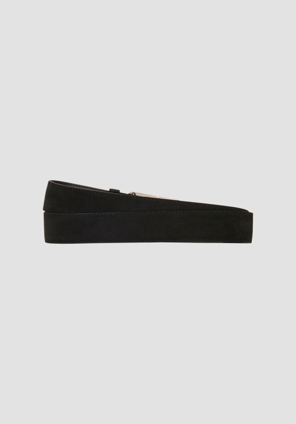 SUEDE BELT WITH SQUARE PLAQUE - Antony Morato Online Shop