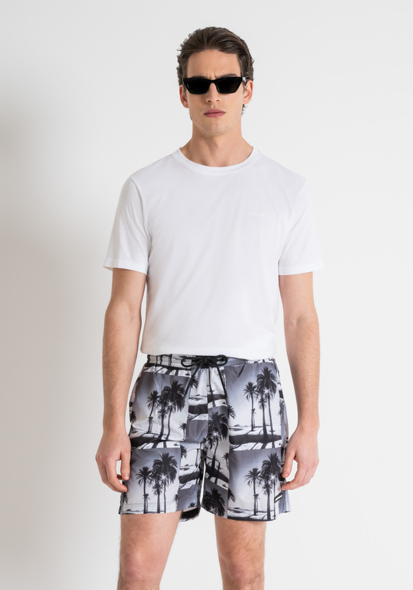 REGULAR FIT COSTUME WITH PALM PRINT - Antony Morato Online Shop