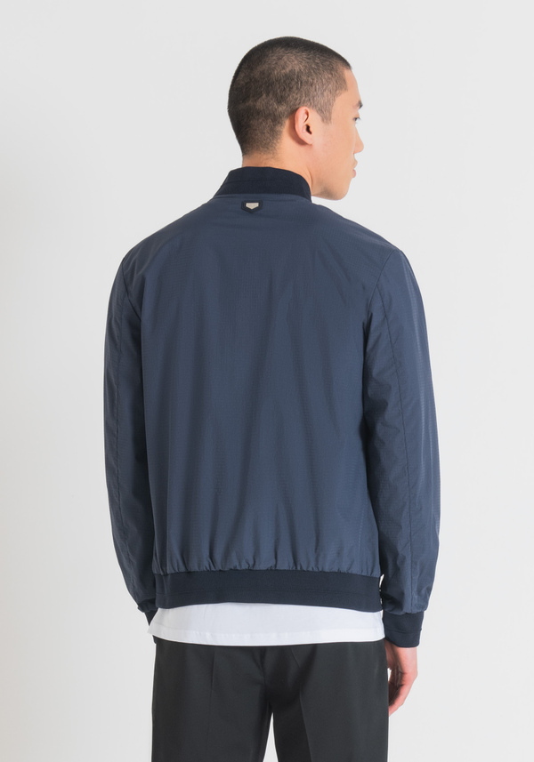 REGULAR FIT JACKET IN RIPSTOP NYLON WITH LOGO PLAQUE - Antony Morato Online Shop