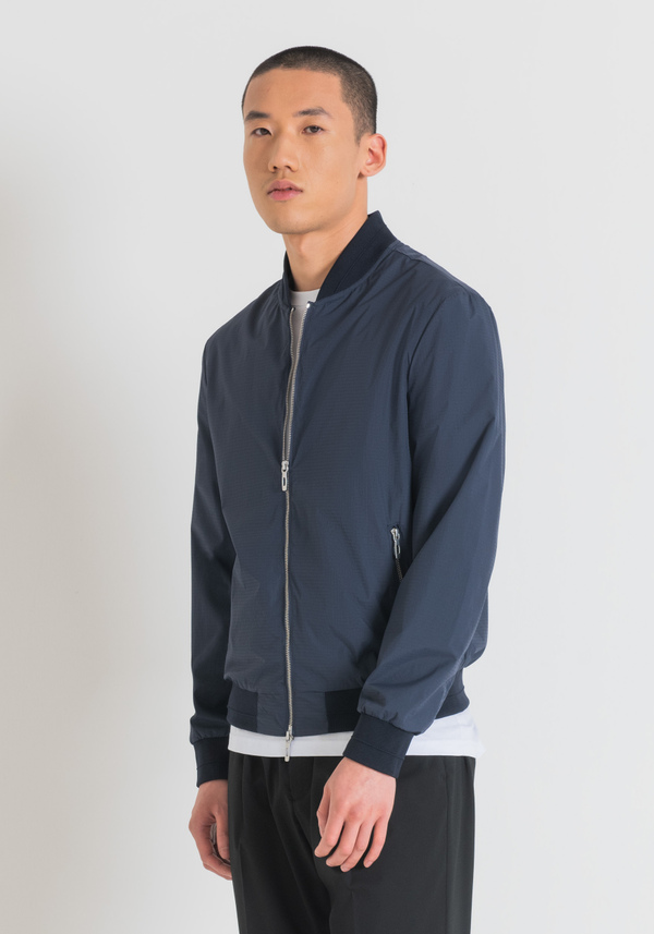REGULAR FIT JACKET IN RIPSTOP NYLON WITH LOGO PLAQUE - Antony Morato Online Shop