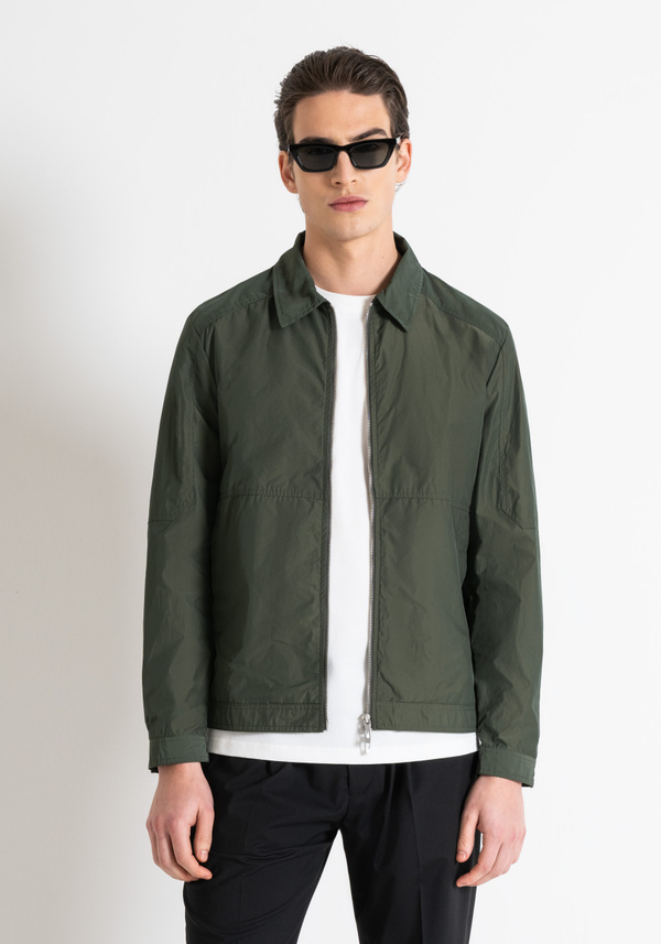 BLOUSON REGULAR FIT EN SERGÉ TECHNIQUE AVEC PLAQUETTE LOGOTYPÉE - Antony Morato Online Shop