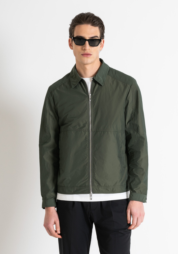 BLOUSON REGULAR FIT EN SERGÉ TECHNIQUE AVEC PLAQUETTE LOGOTYPÉE - Antony Morato Online Shop