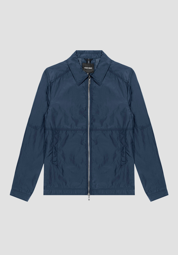 REGULAR FIT JACKET IN TECHNICAL TWILL WITH LOGO PLAQUE - Antony Morato Online Shop