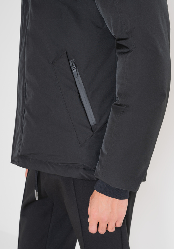 REGULAR FIT JACKET IN BLACK SUSTAINABLE POLYESTER WITH SYNTHETIC PADDING - Antony Morato Online Shop