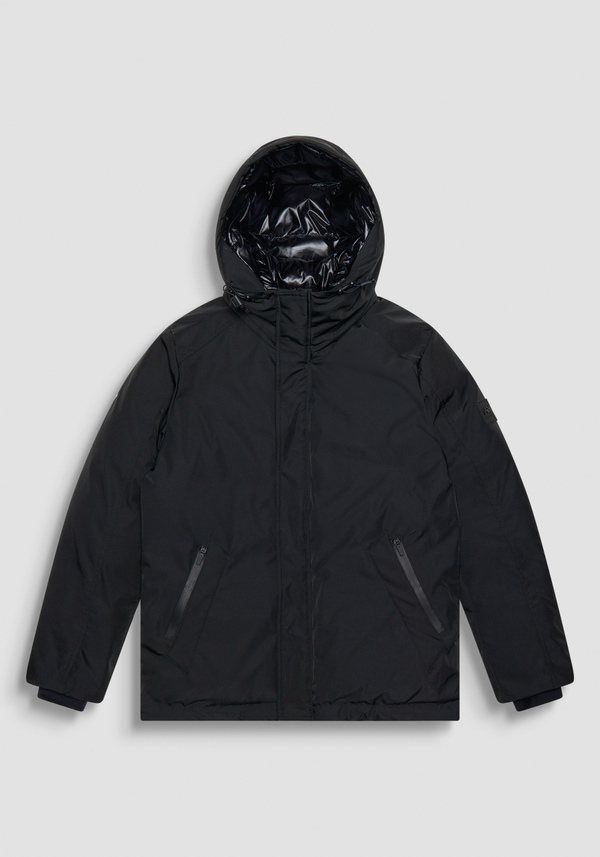 REGULAR FIT JACKET IN BLACK SUSTAINABLE POLYESTER WITH SYNTHETIC PADDING - Antony Morato Online Shop