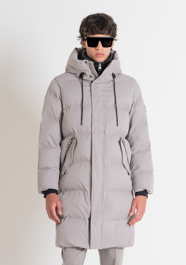 LONG REGULAR FIT DOWN JACKET IN TECHNICAL FABRIC AND SYNTHETIC PADDING - Antony Morato Online Shop