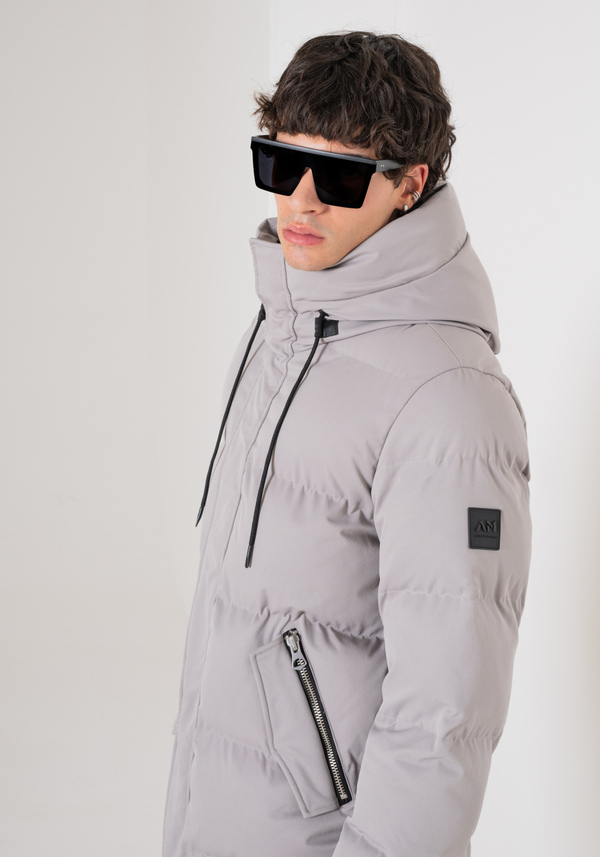 LONG REGULAR FIT DOWN JACKET IN TECHNICAL FABRIC AND SYNTHETIC PADDING - Antony Morato Online Shop