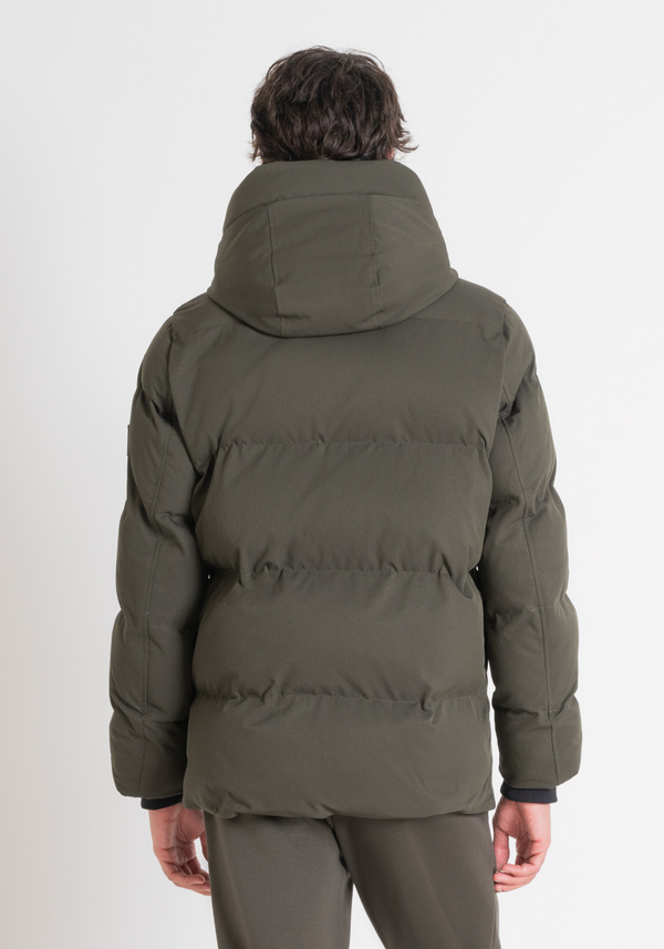 DOUDOUNE REGULAR FIT VERTE EN TISSU TECHNIQUE ET REMBOURRAGE SYNTHÉTIQUE - Antony Morato Online Shop