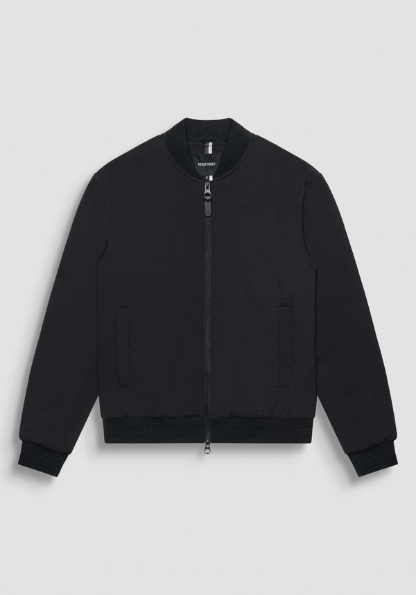 GIUBBOTTO BOMBER REGULAR FIT IN TESSUTO TECNICO NERO CON IMBOTTITURA - Antony Morato Online Shop