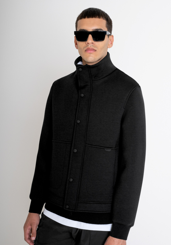 REGULAR FIT JACKET IN SCUBA FABRIC WITH POCKETS - Antony Morato Online Shop