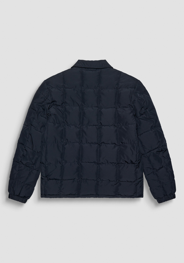 REGULAR FIT DOWN JACKET IN BLUE TECHNICAL FABRIC AND DUPONT SORONA SYNTHETIC PADDING - Antony Morato Online Shop