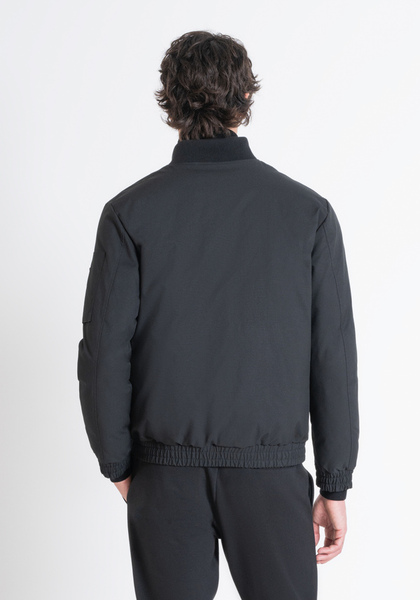 BOMBER NOIR COUPE REGULAR AVEC REMBOURRAGE SYNTHÉTIQUE DUPONT SORONA - Antony Morato Online Shop