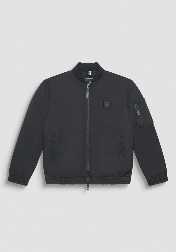 BOMBER NOIR COUPE REGULAR AVEC REMBOURRAGE SYNTHÉTIQUE DUPONT SORONA - Antony Morato Online Shop