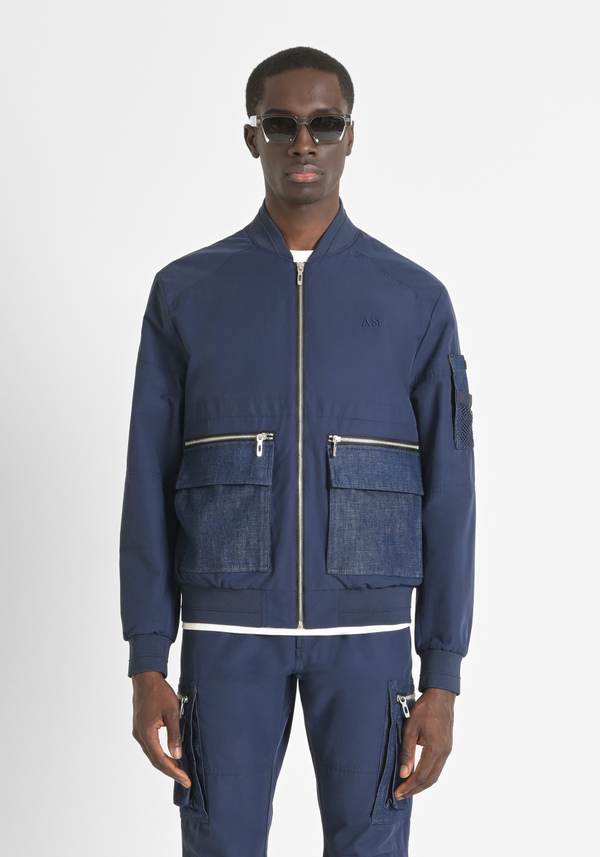 WATERPROOF FABRIC JACKET WITH EMBROIDERED CHEST LOGO - Antony Morato Online Shop