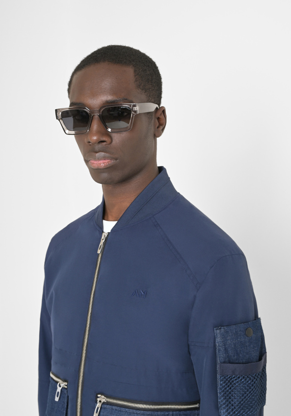 WATERPROOF FABRIC JACKET WITH EMBROIDERED CHEST LOGO - Antony Morato Online Shop