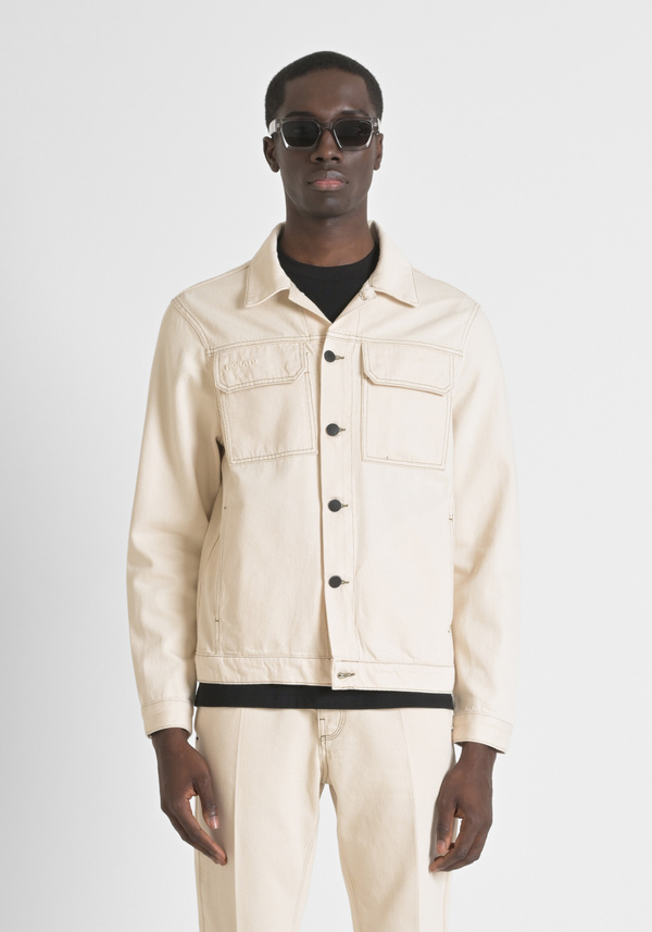 OVER-FIT JACKET IN NATURAL DENIM - Antony Morato Online Shop