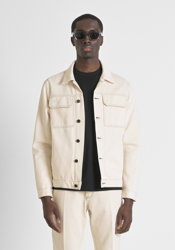OVER-FIT JACKET IN NATURAL DENIM - Antony Morato Online Shop