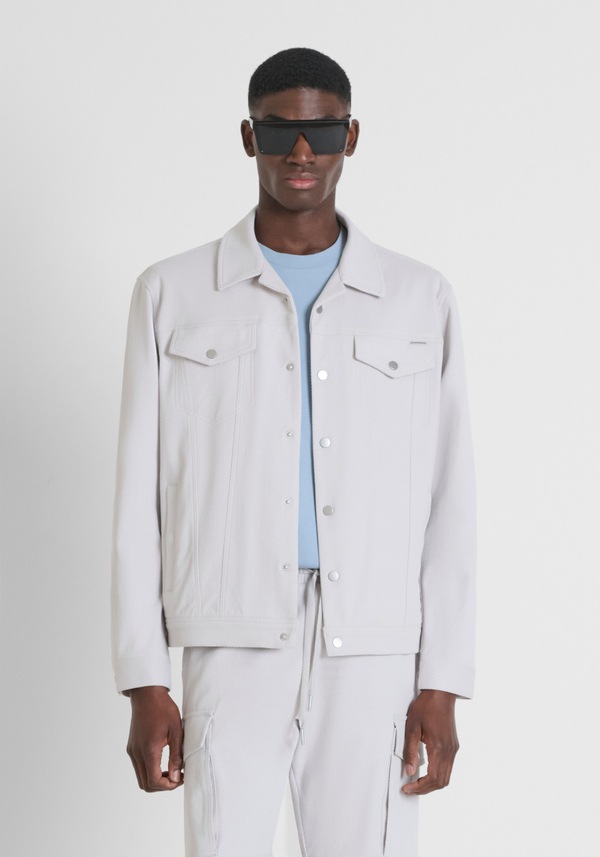 GIUBBOTTO REGULAR FIT IN TWILL DI COTONE CON LOGO IN METALLO - Antony Morato Online Shop