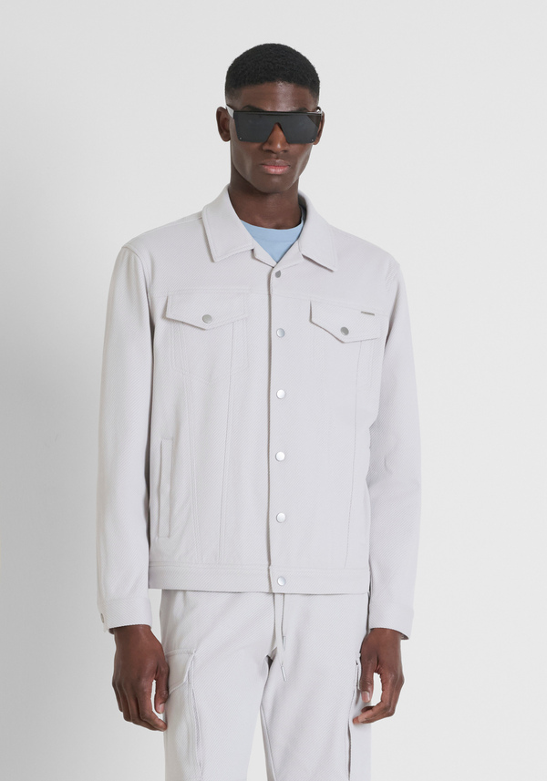 GIUBBOTTO REGULAR FIT IN TWILL DI COTONE CON LOGO IN METALLO - Antony Morato Online Shop