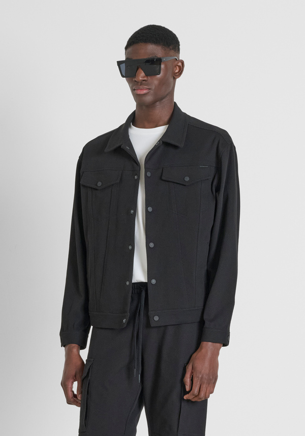 GIUBBOTTO REGULAR FIT IN TWILL DI COTONE CON LOGO IN METALLO - Antony Morato Online Shop