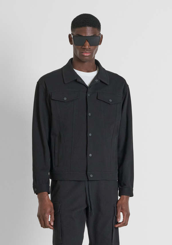 GIUBBOTTO REGULAR FIT IN TWILL DI COTONE CON LOGO IN METALLO - Antony Morato Online Shop