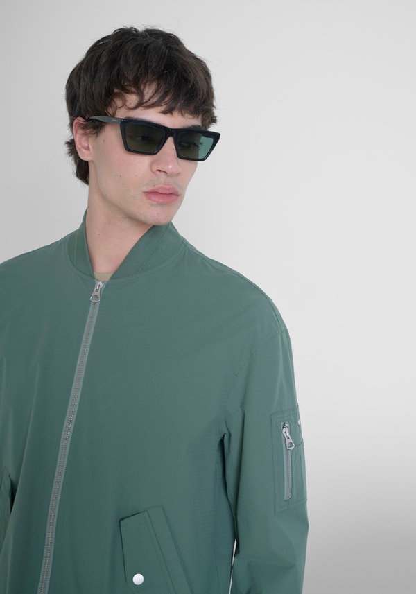 REGULAR FIT JACKET IN SOLID-COLOUR RIPSTOP FABRIC - Antony Morato Online Shop