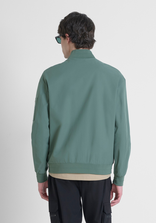 REGULAR FIT JACKET IN SOLID-COLOUR RIPSTOP FABRIC - Antony Morato Online Shop