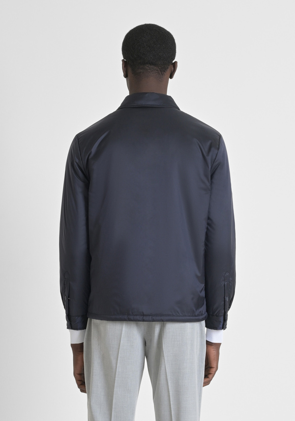 REGULAR FIT SHIOZE NYLON JACKET WITH RUBBERISED LOGO PLAQUE - Antony Morato Online Shop