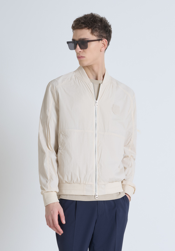REGULAR FIT SHIOZE NYLON JACKET WITH TIGER PATCH - Antony Morato Online Shop