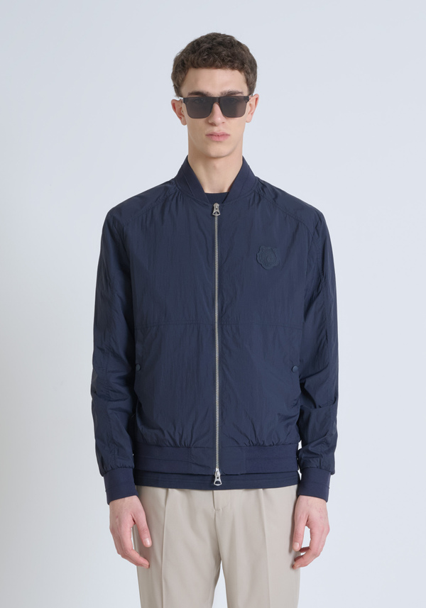 REGULAR FIT SHIOZE NYLON JACKET WITH TIGER PATCH - Antony Morato Online Shop