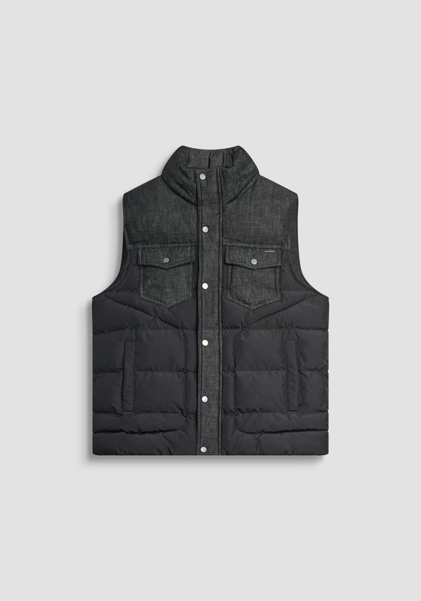 REGULAR FIT SLEEVELESS JACKET IN LIGHTWEIGHT FABRIC - Antony Morato Online Shop