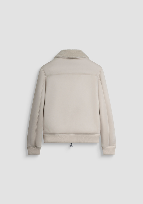 REGULAR FIT BOMBER JACKET WITH KNITTED INSERTS AND SUEDE EFFECT FABRIC - Antony Morato Online Shop